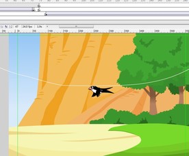 遮罩引导鸟飞人物走过14秒按钮