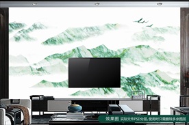 大理石纹山水背景墙
