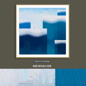 抽象油画装饰画轻奢手绘极简画