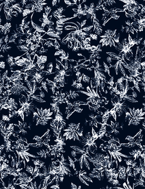 藏兰底白色印花