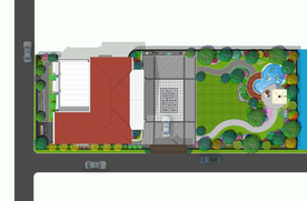 别墅庭院景观设计平面图