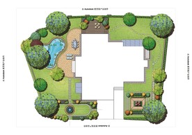 别墅庭院景观设计平面图