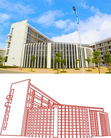 广西财经学院建筑线稿图