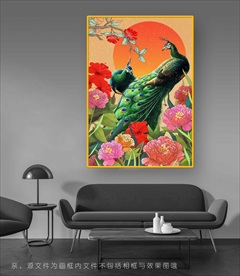 大气孔雀装饰画