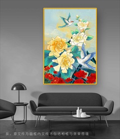 美丽插画花朵挂画