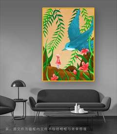 创意大鸟治愈风挂画