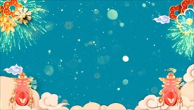 蓝色中国风新年视频背景