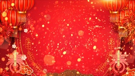 红色中国风 新年视频背景素材
