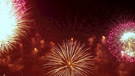 过年春节庆祝烟花礼花4K视频