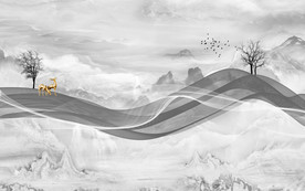 新中式电视背景墙