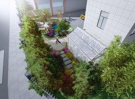 工厂局部绿化景观设计案例效果图