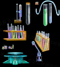 试管 试管架 石桌 桌子