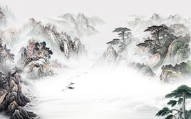 轻奢大气新山水画 TIF分层