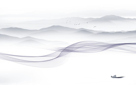 线条新款山水画 TIF分层