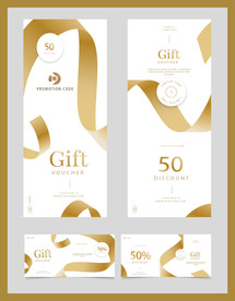 金色易拉宝卡片 海报矢量