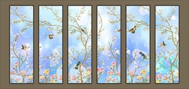 美丽现代中国风花鸟挂画