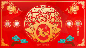 2021福牛迎春接福牛转乾坤