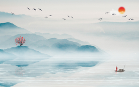 水墨意境山水画