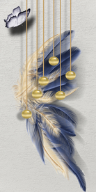 羽毛蝴蝶装饰画