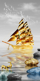 一帆风顺装饰画