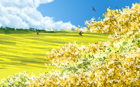 卡通装饰金色花朵