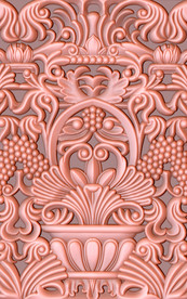 抽象花纹铜雕玄关壁画