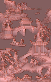 自苦寒来梅花山水玄关