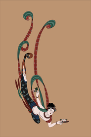 莫高窟39窟盛唐献花飞天