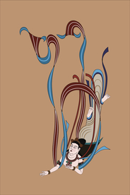 莫高窟172窟盛唐献花飞天