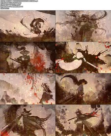 沧海一声笑武侠功夫中国风水墨舞