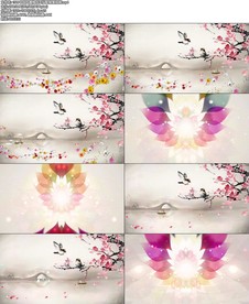 中国风黄梅戏天仙配背景视频