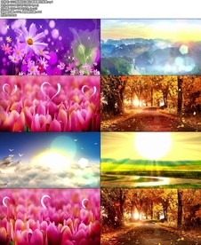 感恩的心暖心唯美舞台背景