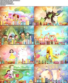 杨烁《同一首歌》卡通插画背景