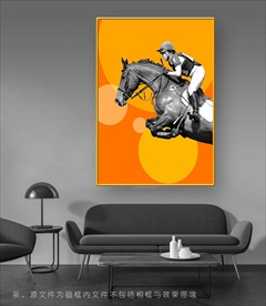 玄关马装饰画