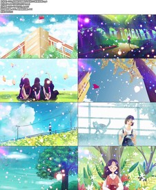 校园的早晨配乐成品LED背景视