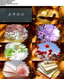 《老师你好》LED背景