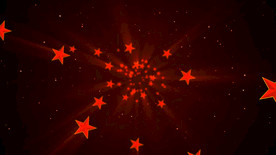 红色五角星渐大 动态视频素材