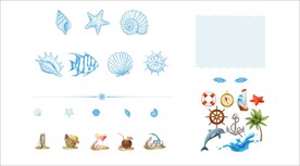 贝壳 矢量 线描