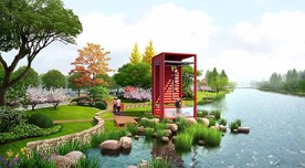 生态绿道景观效果图