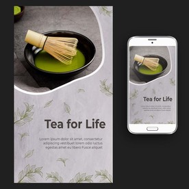 抹茶绿茶茶点海报图片