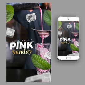 鸡尾酒果汁冰饮海报