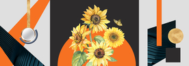 向日葵三联画