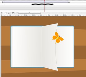 蝴蝶飞过书本翻页的动画