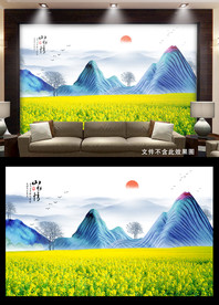 山水情电视背景墙