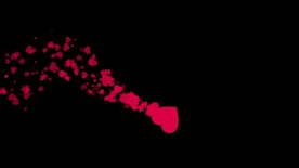 红桃心拖尾粒子特效视频