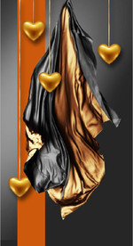 晶瓷爱马仕抽象丝绸玄关装饰画