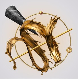 晶瓷现代抽象几何油画玄关装饰画