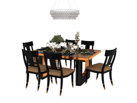 高端餐桌3d模型