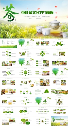 茶叶绿茶红茶黑茶茶文化PPT