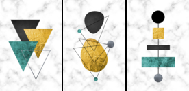 抽象几何三联画